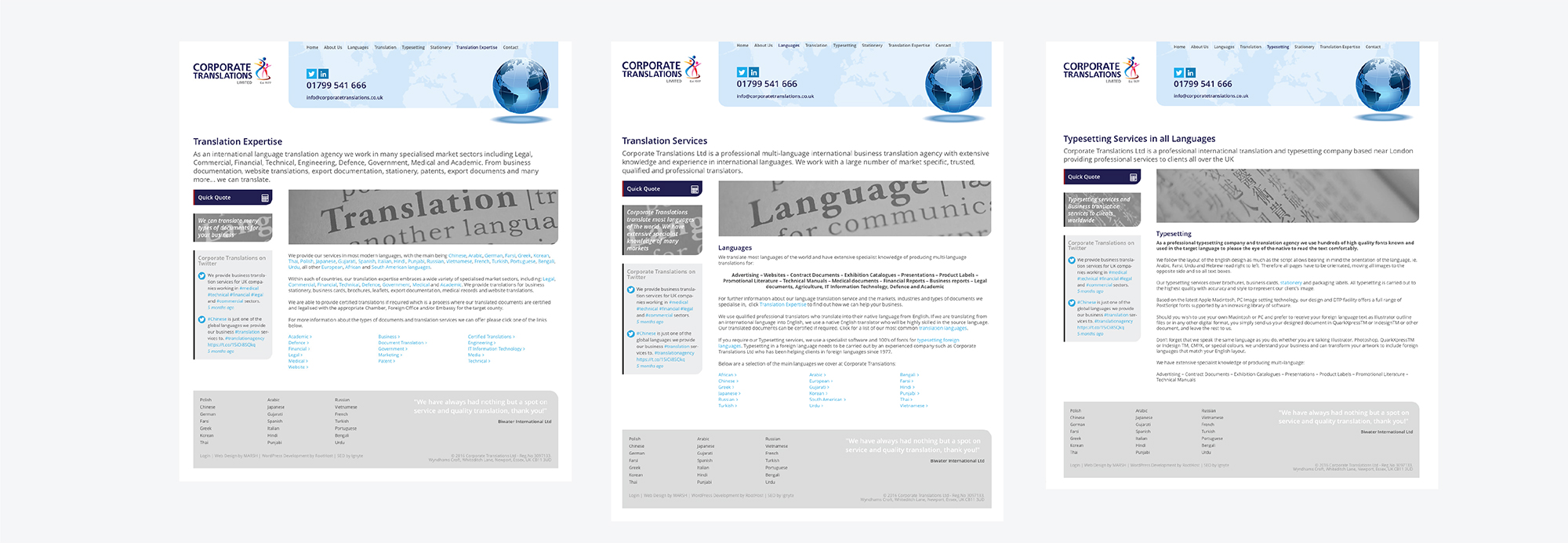 Corporate Translations Website